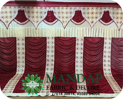 Mandap Sidewall Parda Fabric Design No.- (MSW -040) Made Of Bright Lycra - Customization Available