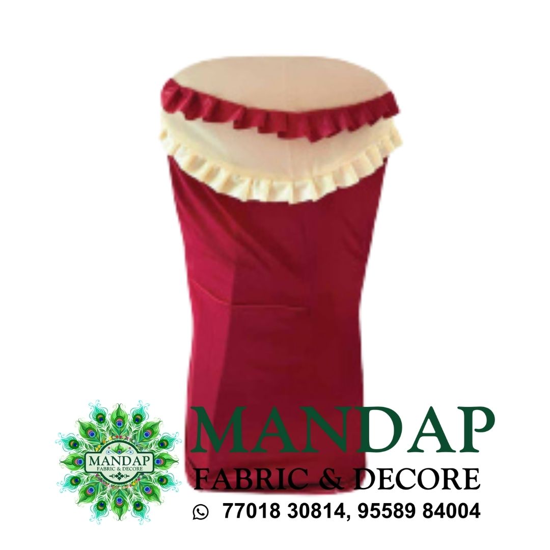 Chair Cover Dual Color Design (CC- 040) - Premium Chandni Fabric