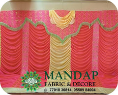 Mandap Sidewall Parda Fabric Design No.- (MSW -041) Made Of Bright Lycra - Customization Available