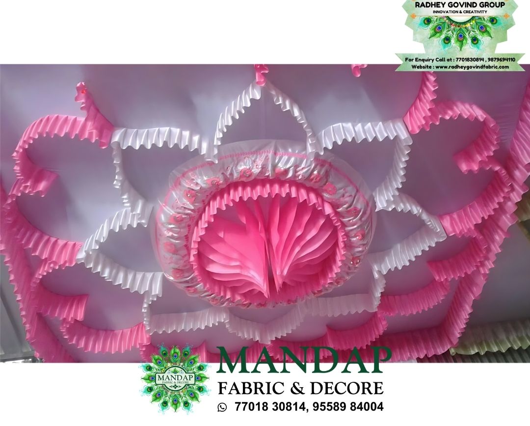 Ceiling Mandap Top Fabric 15ft * 15 Ft - Design No. (CMT - 041) - Customization Available