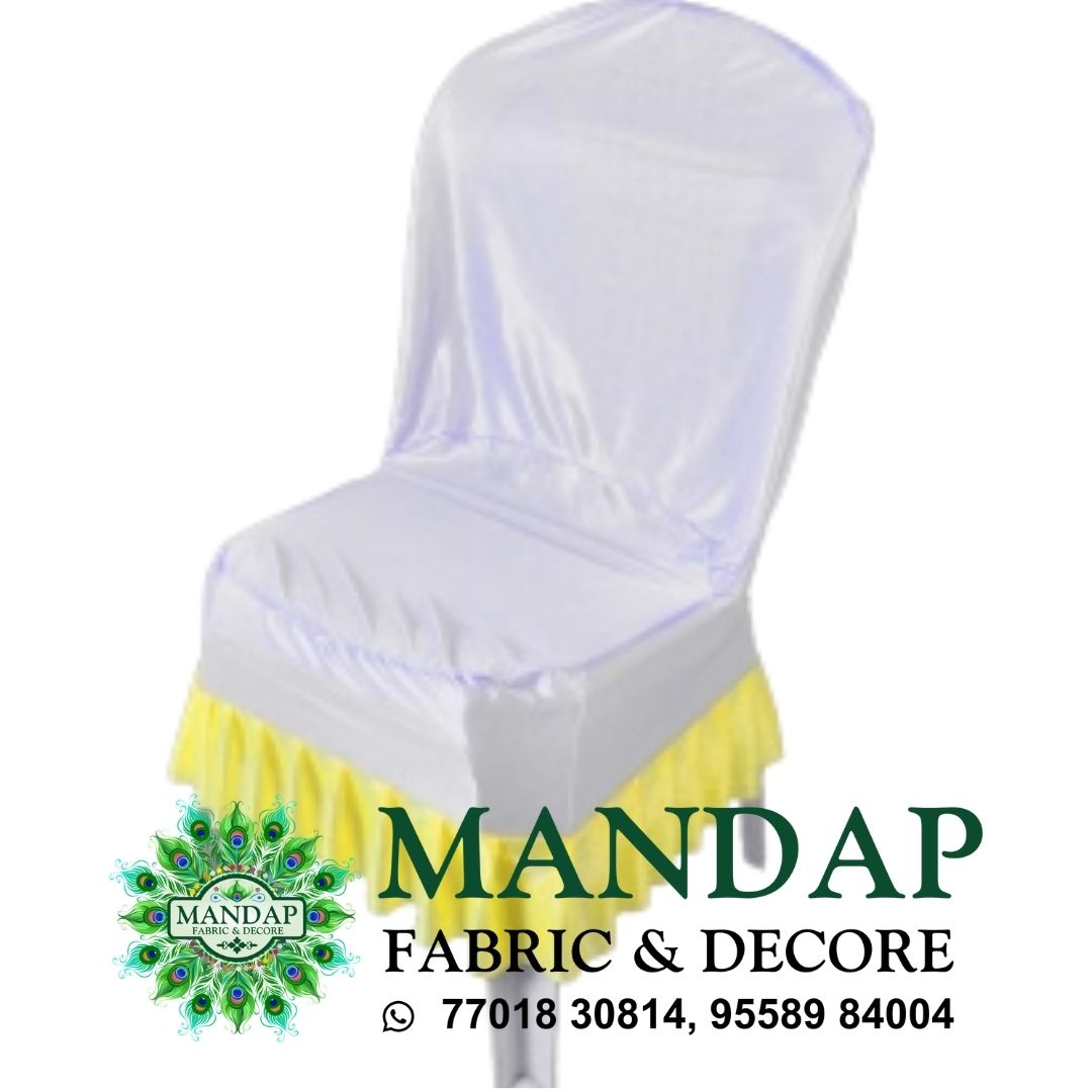 Chair Cover Dual Color Design (CC- 041) - Premium Chandni Fabric