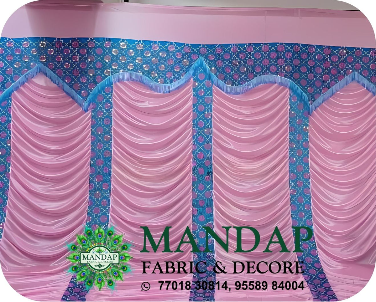 Mandap Sidewall Parda Fabric Design No.- (MSW -042) Made Of Bright Lycra - Customization Available