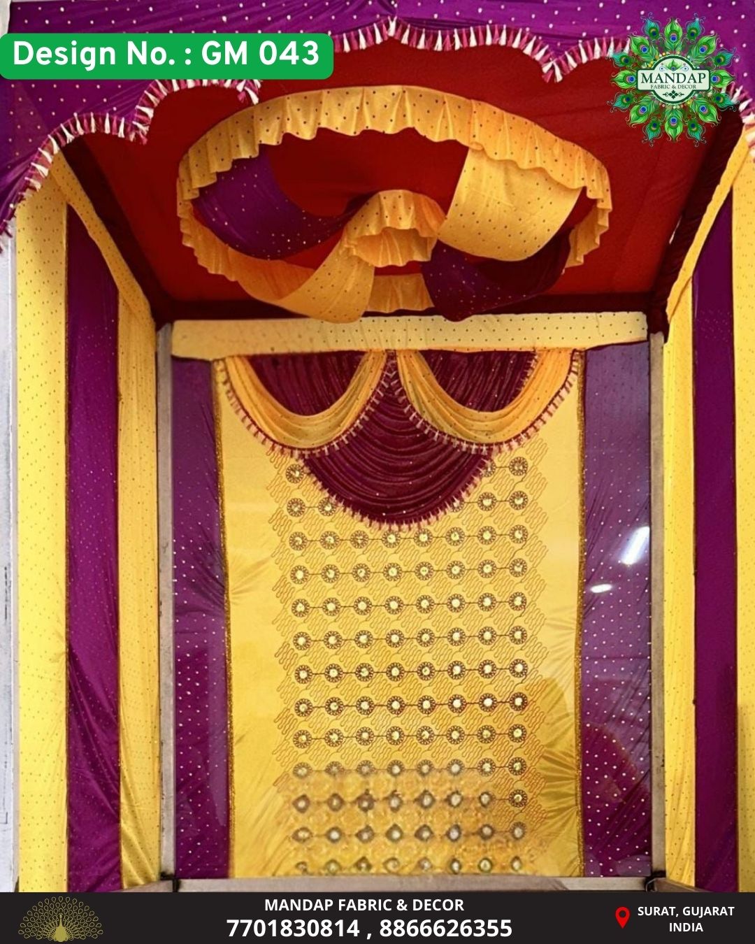 Ganpati Makhar Cloth - Design No. (GM - 043) - New Designs Customization Available