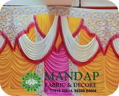 Mandap Sidewall Parda Fabric Design No.- (MSW -045) Made Of Bright Lycra - Customization Available