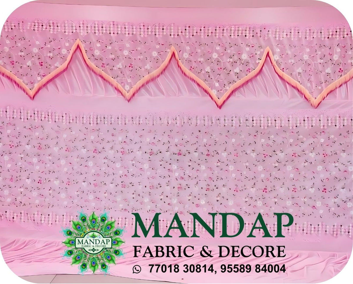 Mandap Sidewall Parda Fabric Design No.- (MSW -046) Made Of Bright Lycra - Customization Available