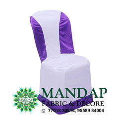 Chair Cover Dual Color Design (CC- 047) - Premium Chandni Fabric