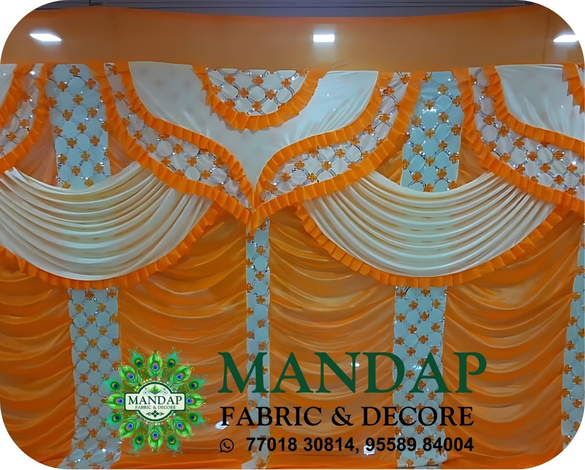 Mandap Sidewall Parda Fabric Design No.- (MSW -047) Made Of Bright Lycra - Customization Available