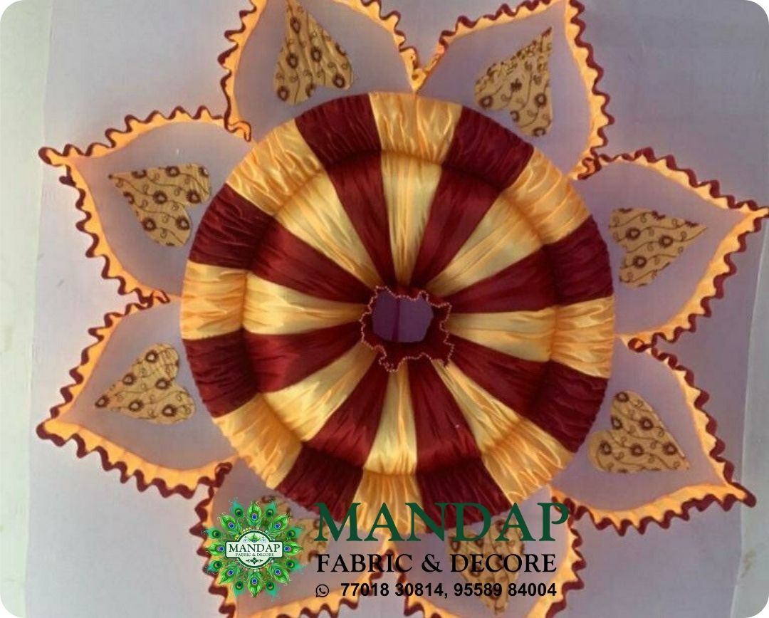 Ceiling Mandap Top Fabric 15ft * 15 Ft - Design No. (CMT - 048) - Customization Available