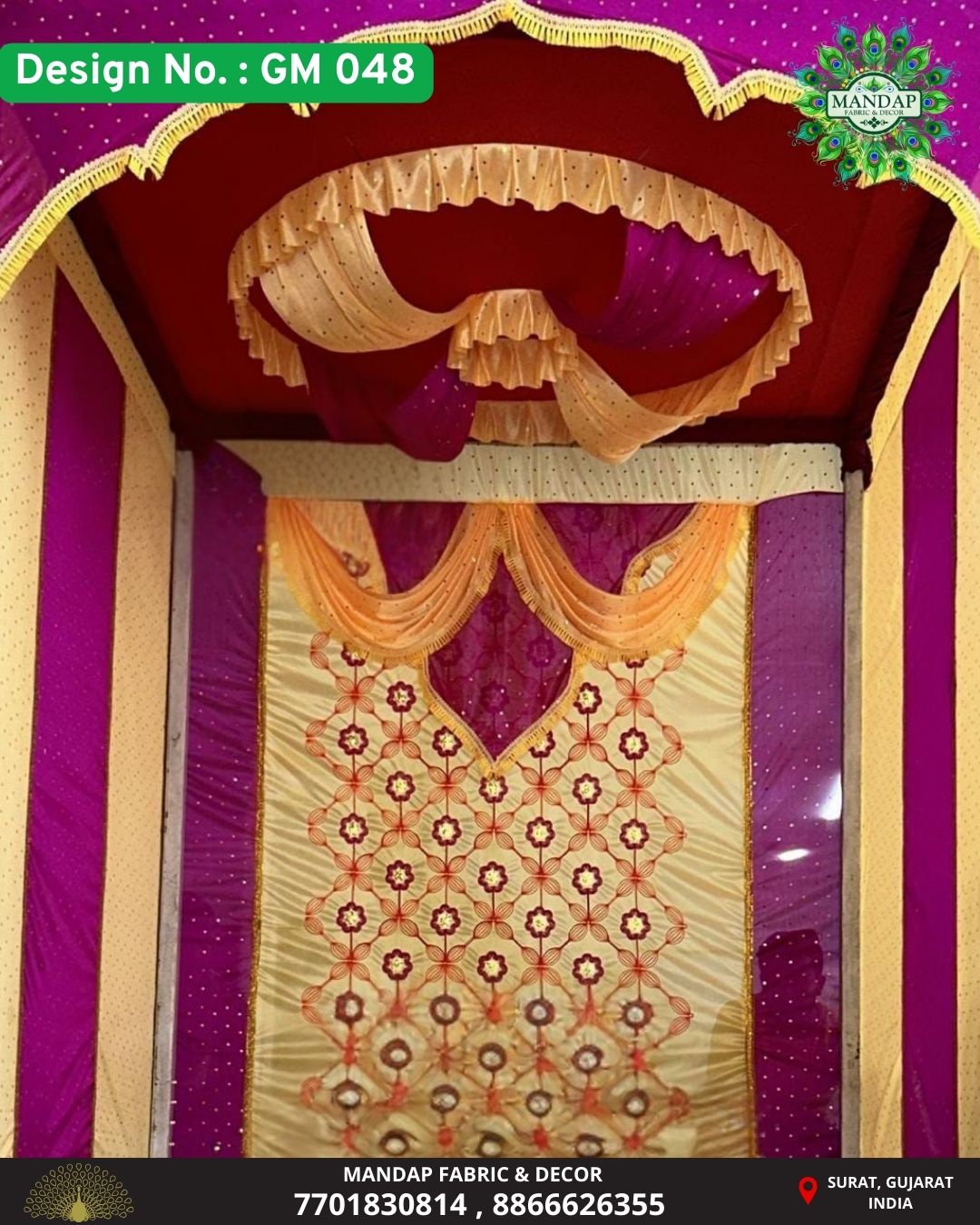 Ganpati Makhar Cloth - Design No. (GM - 048) - New Designs Customization Available