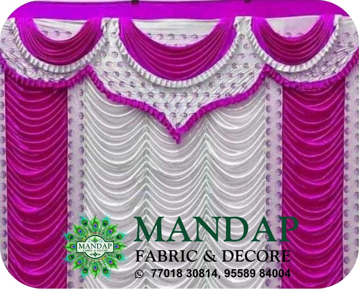 Mandap Sidewall Parda Fabric Design No.- (MSW -051) Made Of Bright Lycra - Customization Available