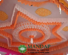 Ceiling Mandap Top Fabric 15ft * 15 Ft - Design No. (CMT - 051) - Customization Available