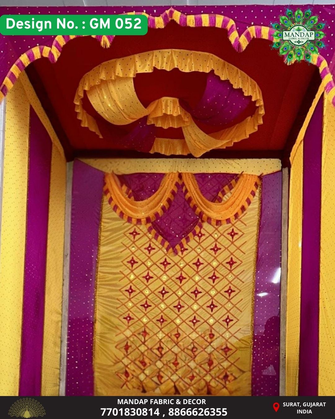 Ganpati Makhar Cloth - Design No. (GM - 052) - New Designs Customization Available