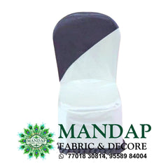 Chair Cover Dual Color Design (CC- 053) - Premium Chandni Fabric