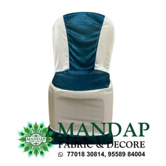 Chair Cover Dual Color Design (CC- 055) - Premium Chandni Fabric