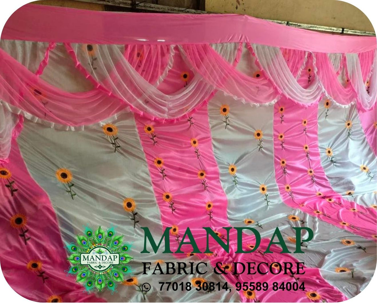 Mandap Sidewall Parda Fabric Design No.- (MSW -056) Made Of Bright Lycra - Customization Available