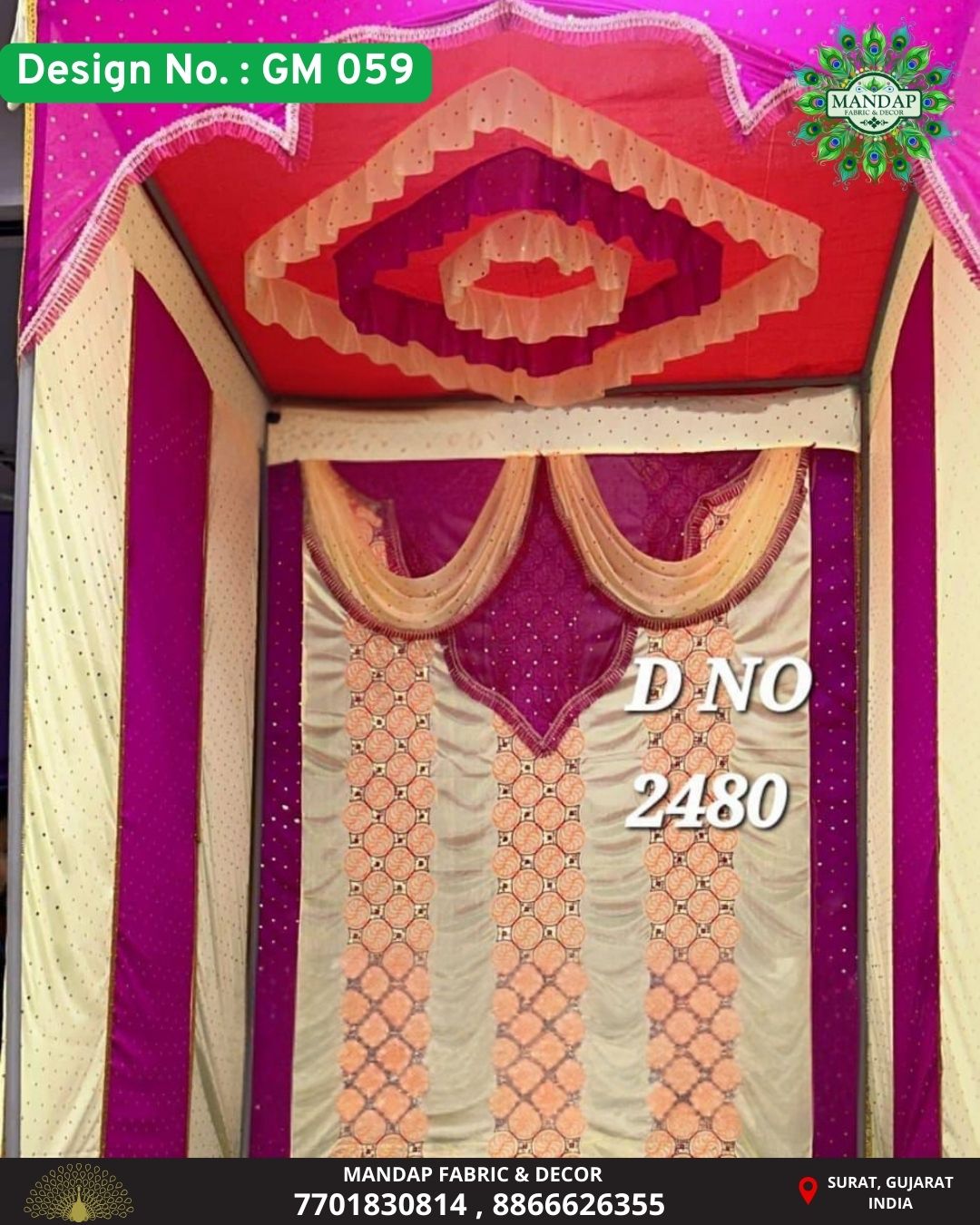 Ganpati Makhar Cloth - Design No. (GM - 059) - New Designs Customization Available