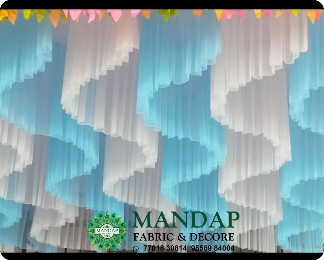 Ceiling Mandap Top Fabric 15ft * 15 Ft - Design No. (CMT - 060) - Customization Available