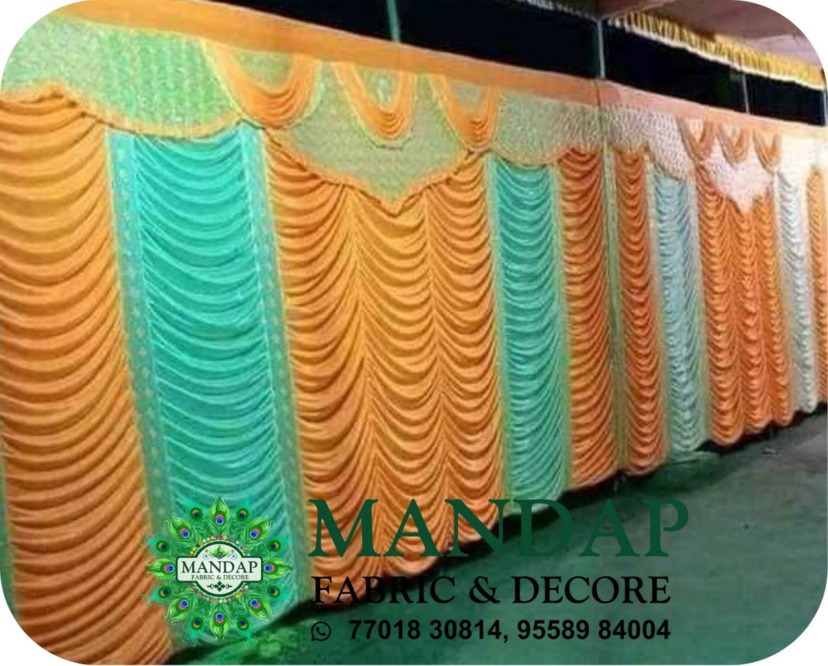 Mandap Sidewall Parda Fabric Design No.- (MSW -061) Made Of Bright Lycra - Customization Available