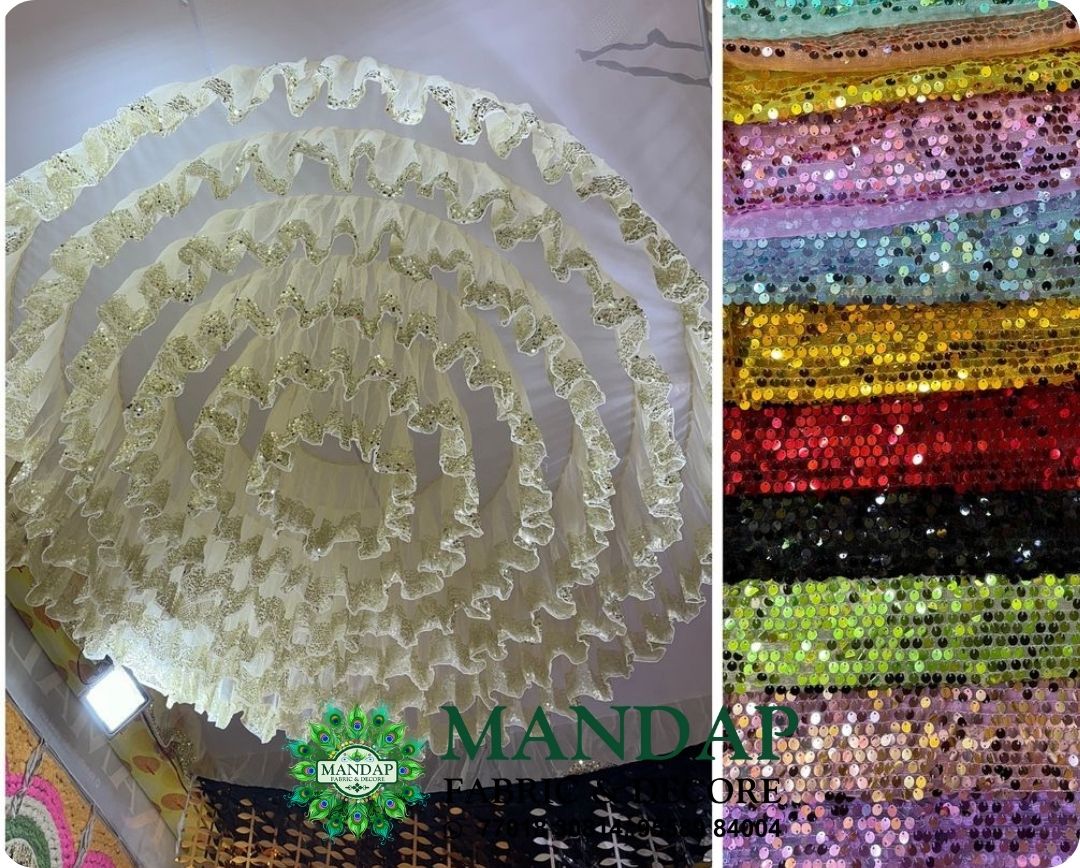 Ceiling Mandap Top Fabric 15ft * 15 Ft - Design No. (CMT - 063) - Customization Available