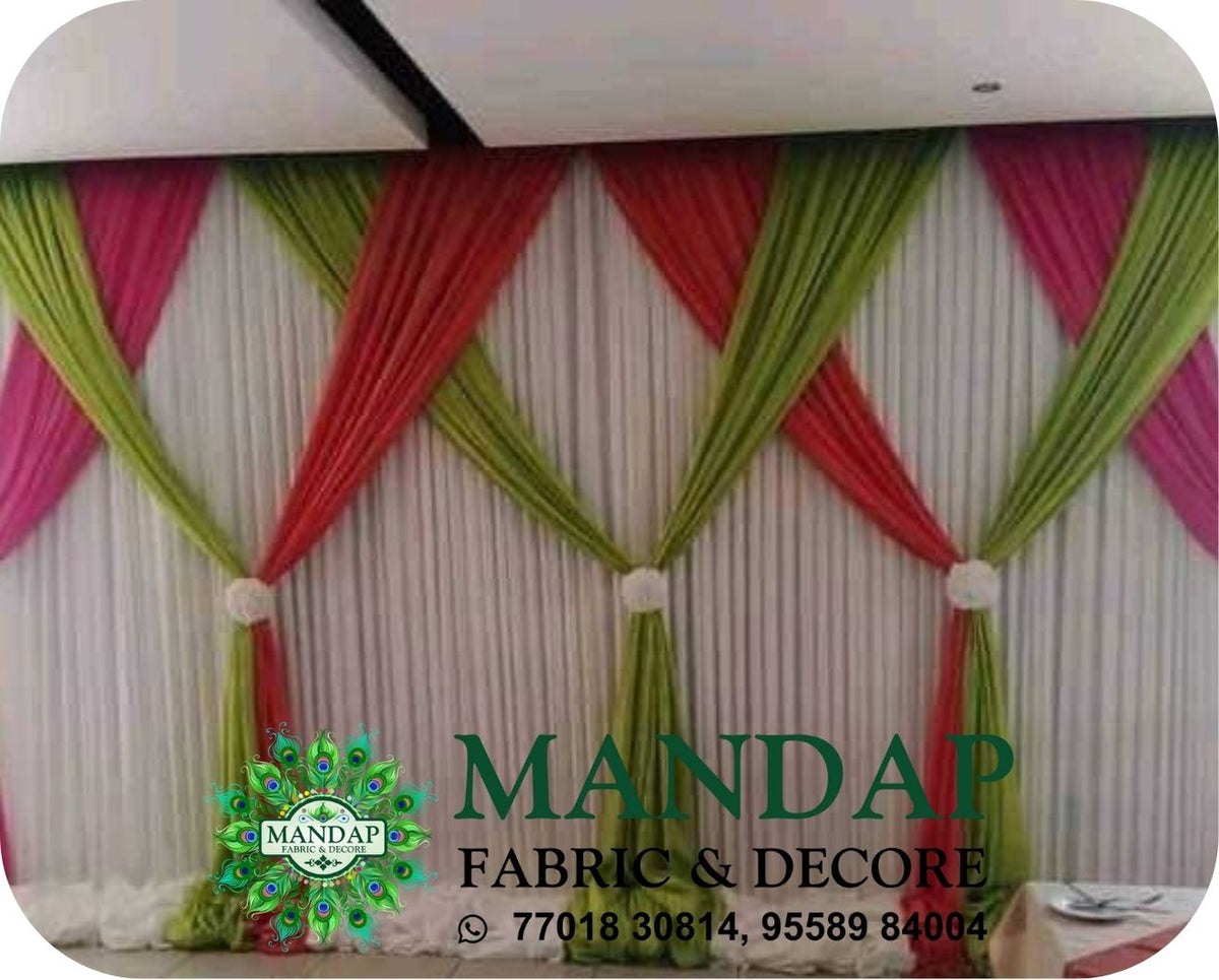 Mandap Sidewall Parda Fabric Design No.- (MSW -063) Made Of Bright Lycra - Customization Available