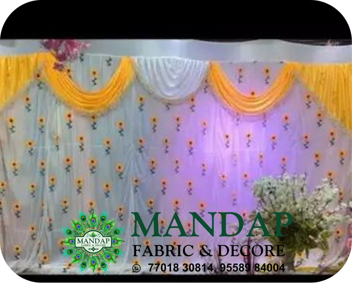 Mandap Sidewall Parda Fabric Design No.- (MSW -065) Made Of Bright Lycra - Customization Available