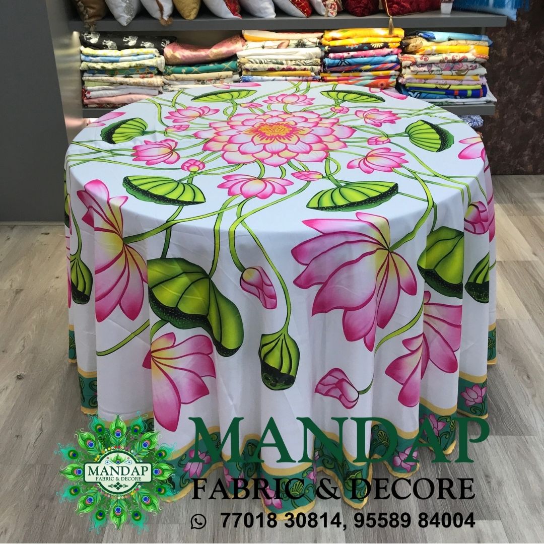 Digitally Printed Table Cover Premium 2 Way Stretch Fabric Design No. (TC - 068)