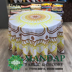 Digitally Printed Table Cover Premium 2 Way Stretch Fabric Design No. (TC - 073)