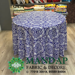 Digitally Printed Table Cover Premium 2 Way Stretch Fabric Design No. (TC - 074)