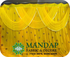 Mandap Sidewall Parda Fabric Design No.- (MSW -077) Made Of Bright Lycra - Customization Available