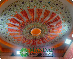 Ceiling Mandap Top Fabric 15ft * 15 Ft - Design No. (CMT - 077) - Customization Available