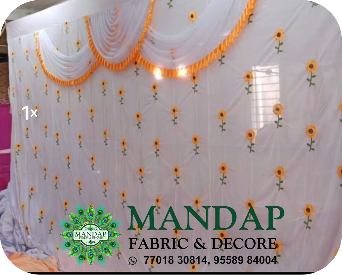 Mandap Sidewall Parda Fabric Design No.- (MSW -078) Made Of Bright Lycra - Customization Available