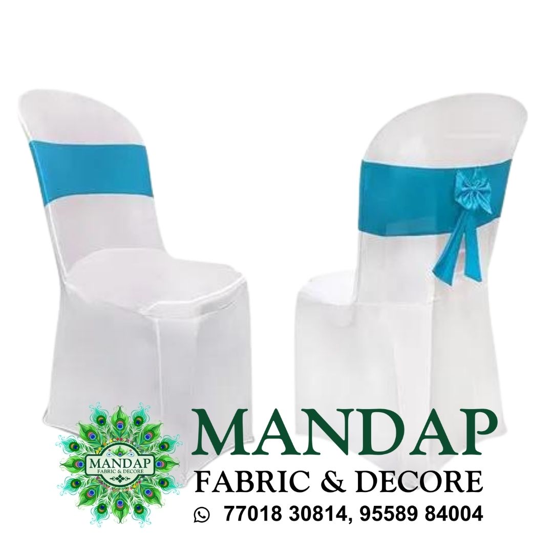 Chair Cover Dual Color Design (CC- 079) - Premium Chandni Fabric