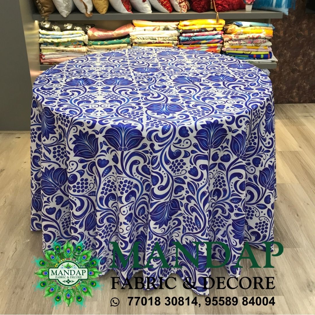 Digitally Printed Table Cover Premium 2 Way Stretch Fabric Design No. (TC - 080)