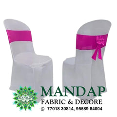 Chair Cover Dual Color Design (CC- 080) - Premium Chandni Fabric