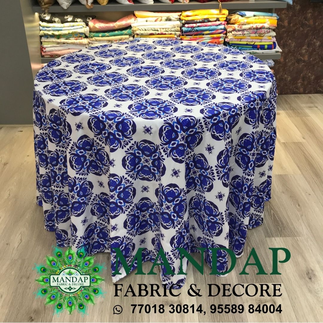 Digitally Printed Table Cover Premium 2 Way Stretch Fabric Design No. (TC - 081)