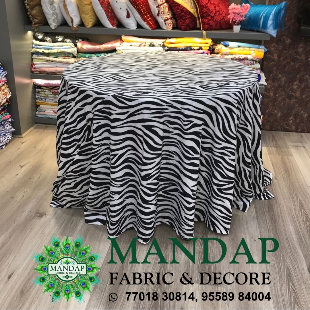 Digitally Printed Table Cover Premium 2 Way Stretch Fabric Design No. (TC - 082)