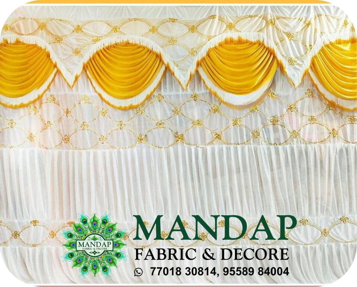 Mandap Sidewall Parda Fabric Design No.- (MSW -082) Made Of Bright Lycra - Customization Available