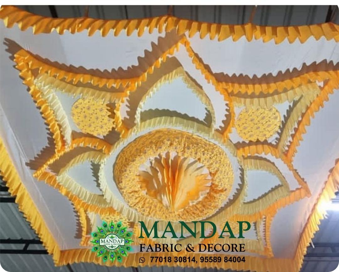 Ceiling Mandap Top Fabric 15ft * 15 Ft - Design No. (CMT - 083) - Customization Available