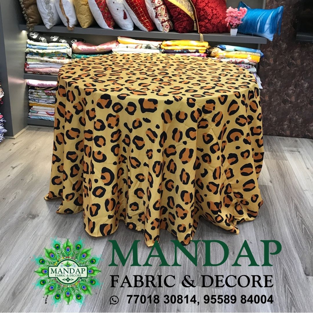 Digitally Printed Table Cover Premium 2 Way Stretch Fabric Design No. (TC - 083)