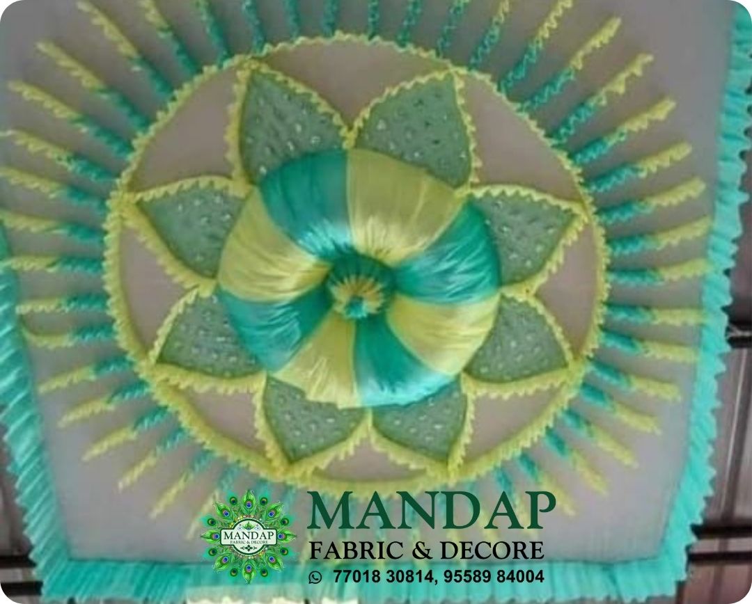 Ceiling Mandap Top Fabric 15ft * 15 Ft - Design No. (CMT - 084) - Customization Available