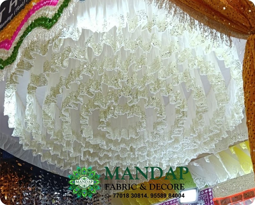 Ceiling Mandap Top Fabric 15ft * 15 Ft - Design No. (CMT - 085) - Customization Available