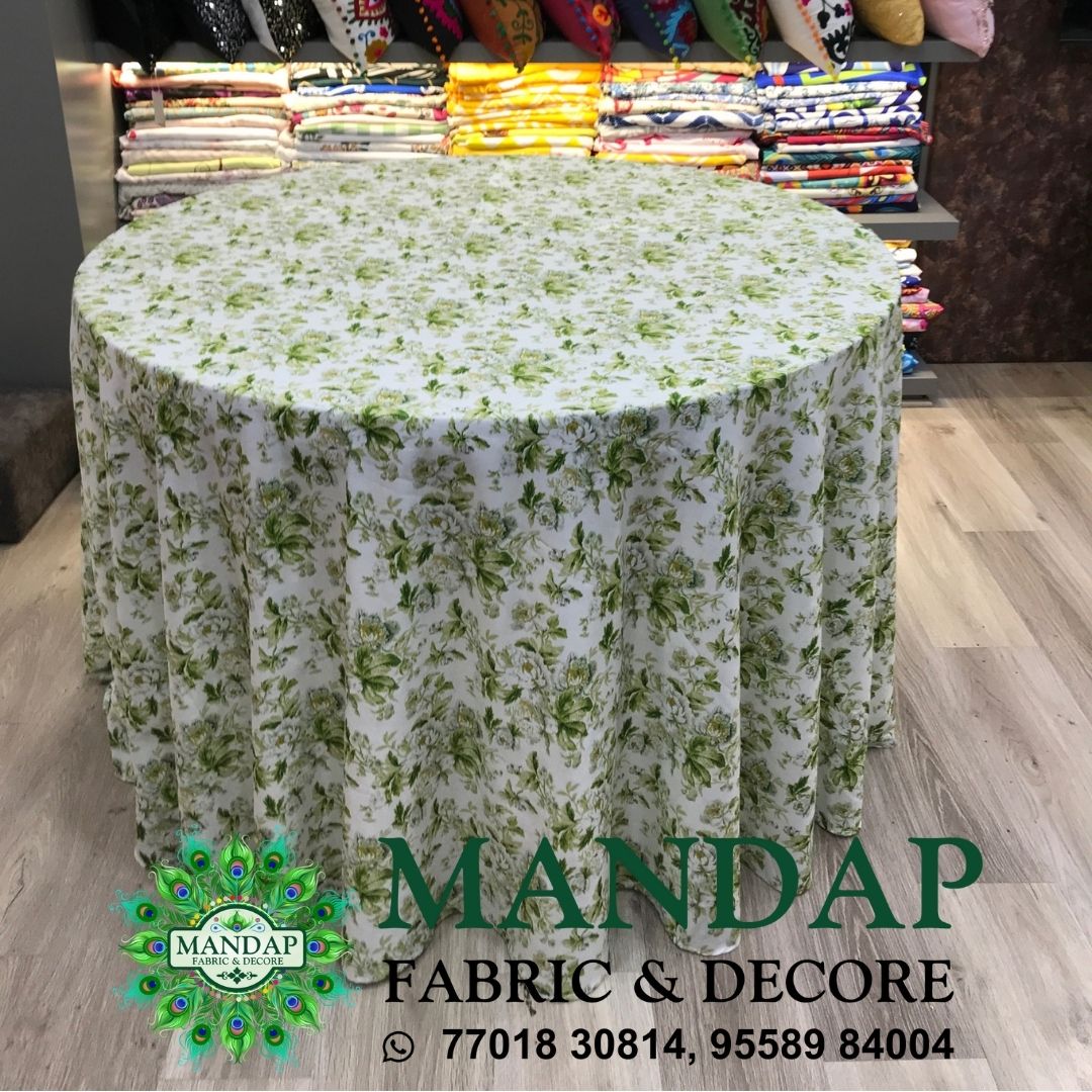 Digitally Printed Table Cover Premium 2 Way Stretch Fabric Design No. (TC - 085)