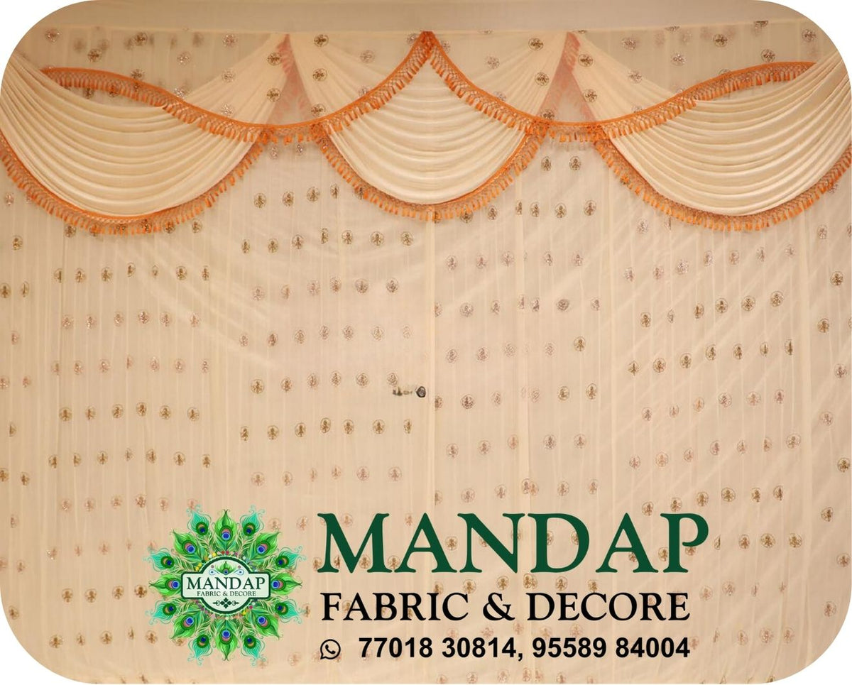 Mandap Sidewall Parda Fabric Design No.- (MSW -087) Made Of Bright Lycra - Customization Available