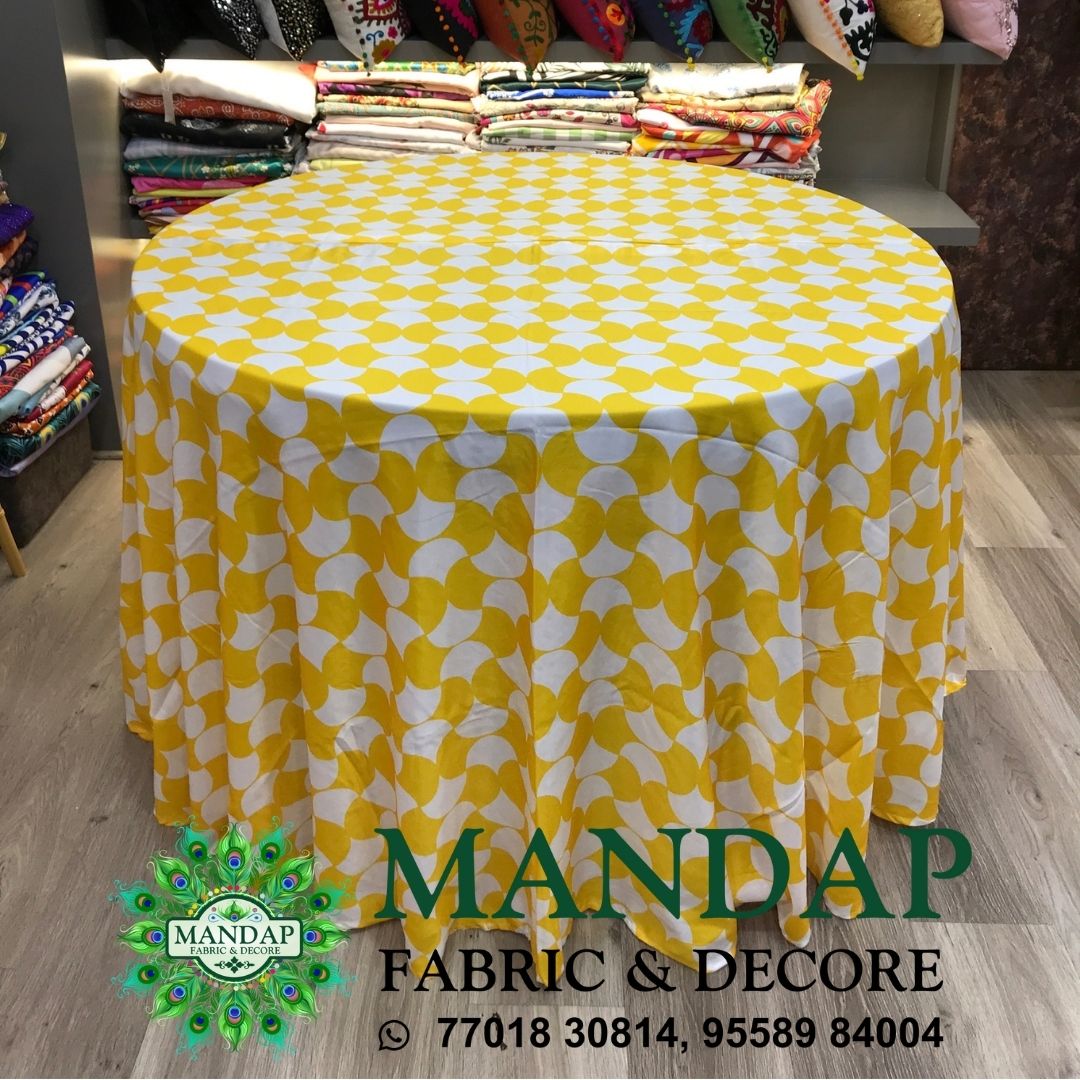 Digitally Printed Table Cover Premium 2 Way Stretch Fabric Design No. (TC - 088)