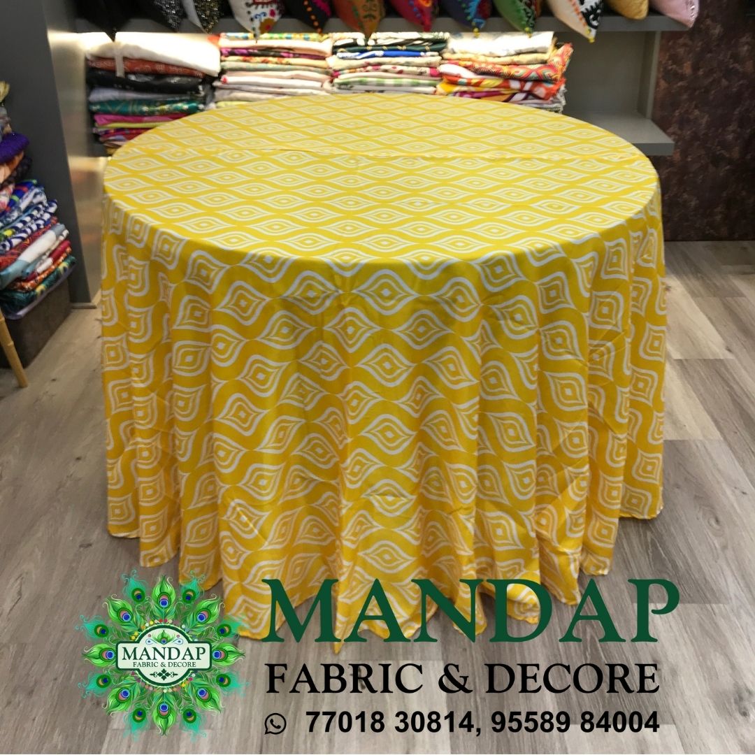 Digitally Printed Table Cover Premium 2 Way Stretch Fabric Design No. (TC - 089)