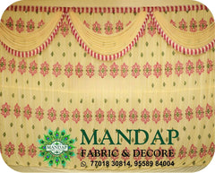 Mandap Sidewall Parda Fabric Design No.- (MSW -089) Made Of Bright Lycra - Customization Available