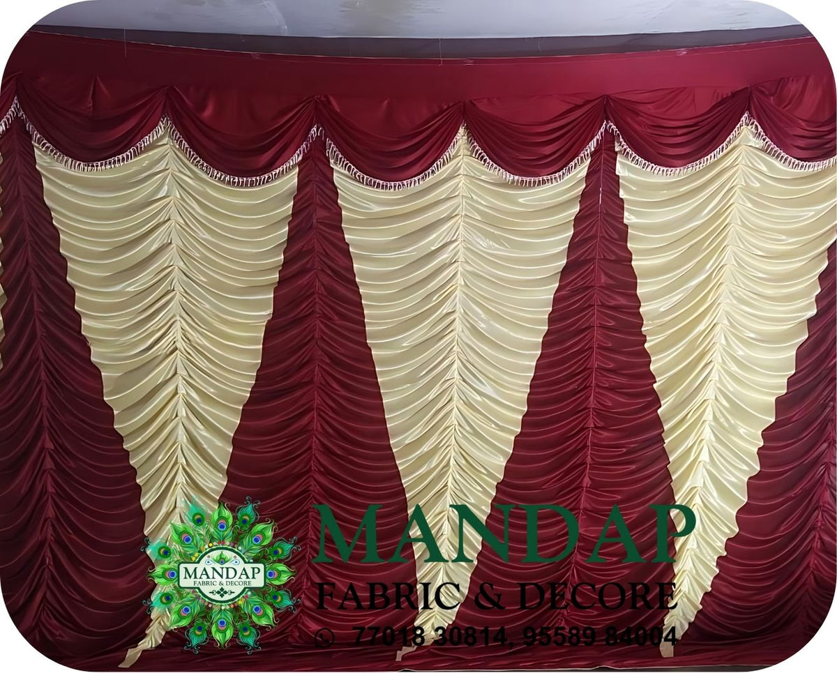 Mandap Sidewall Parda Fabric Design No.- (MSW -009) Made Of Bright Lycra - Customization Available