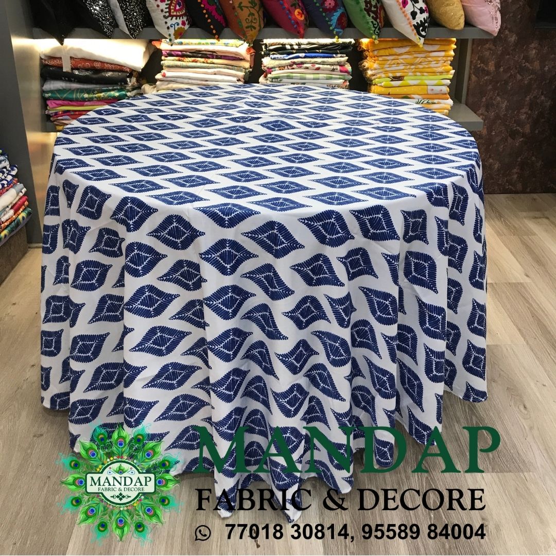 Digitally Printed Table Cover Premium 2 Way Stretch Fabric Design No. (TC - 092)