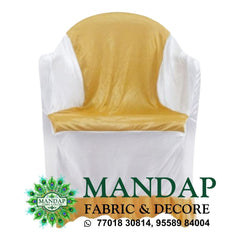 Chair Cover Duel Color Design (CC- 096) - Premium Chandni Fabric With Handle