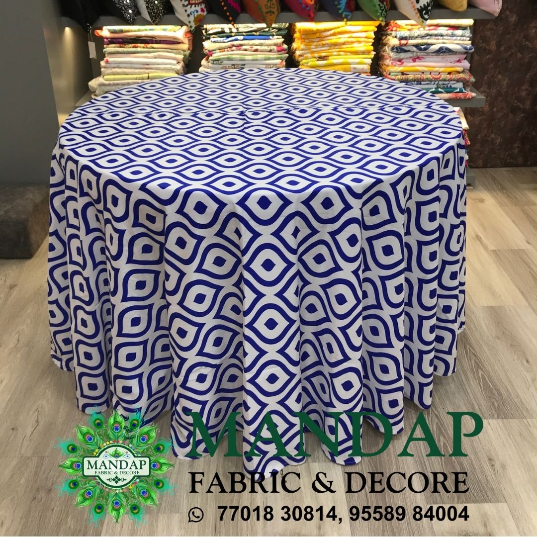 Digitally Printed Table Cover Premium 2 Way Stretch Fabric Design No. (TC - 097)